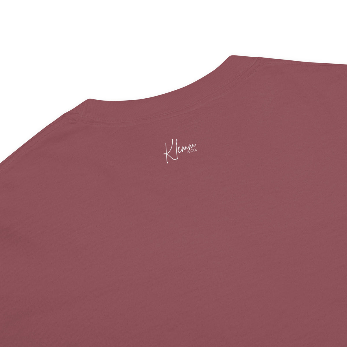 Brick Rock Your Soul T-shirt by Klemm & Co., back view showing Klemm & Co. branding printed in white at the neckline.